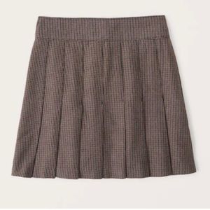Abercrombie plaid pleated felt mini skirt